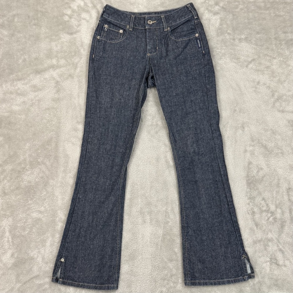 Vintage Silver Jeans Womens W25 L30 Blue Y2K Bootcut Side Slit‎ Made In Canada